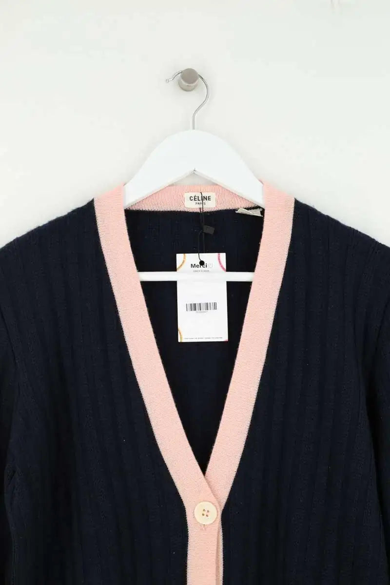 Cardigan Celine Marine en Laine