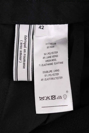 Pantalon droit Ami Noir en Synthétique