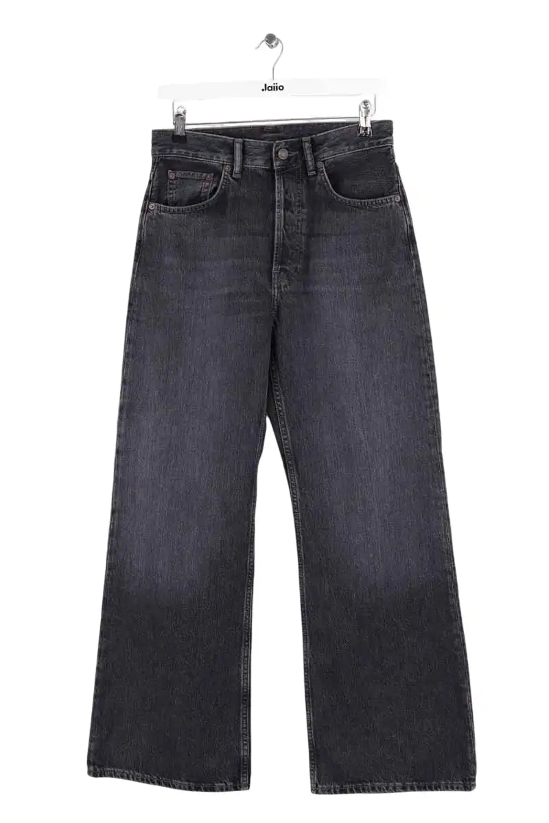 Jean droit Acne Studios Anthracite en Coton, taille S - Seconde Main