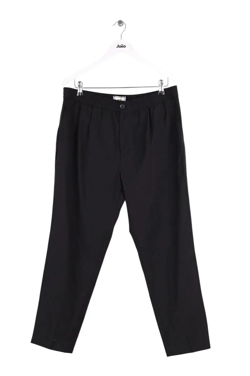 Pantalon droit Ami Noir en Laine, taille L - Seconde Main