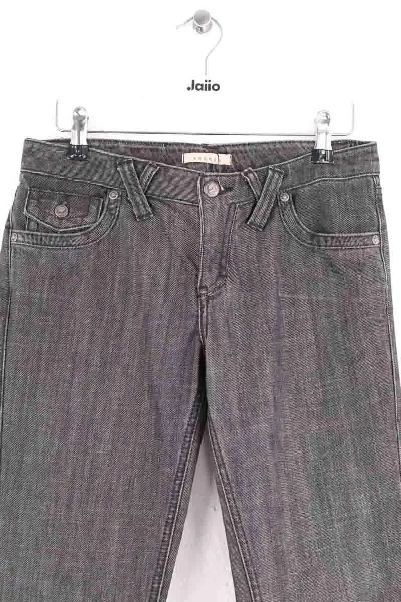 Jean droit Sandro Anthracite en Coton