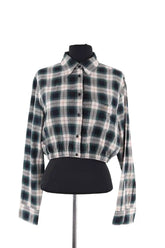 Blouse Maje Vert en Coton, taille XS - Seconde Main