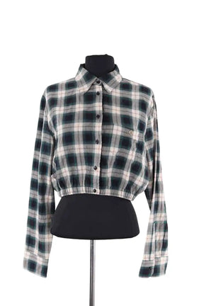 Blouse Maje Vert en Coton, taille XS - Seconde Main