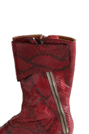 Boots Chloé Bordeaux en Cuirs exotiques