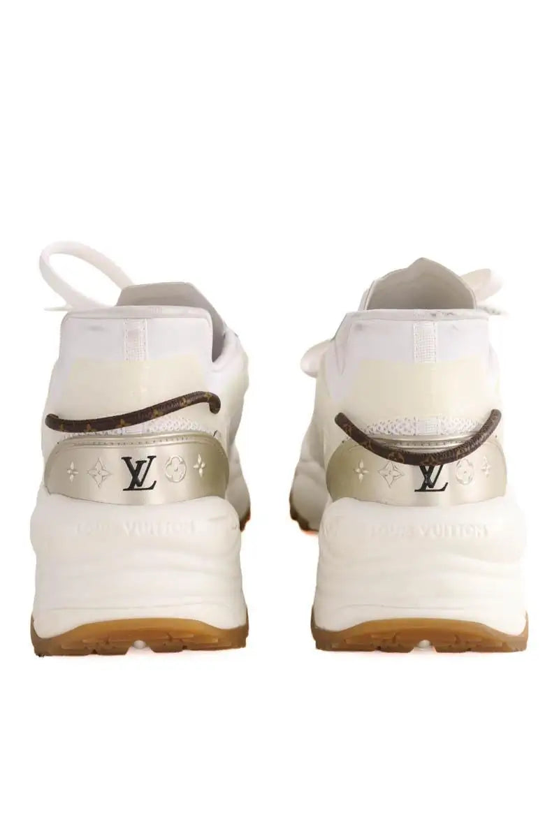 Baskets Louis Vuitton Run 55 Blanc en Cuir
