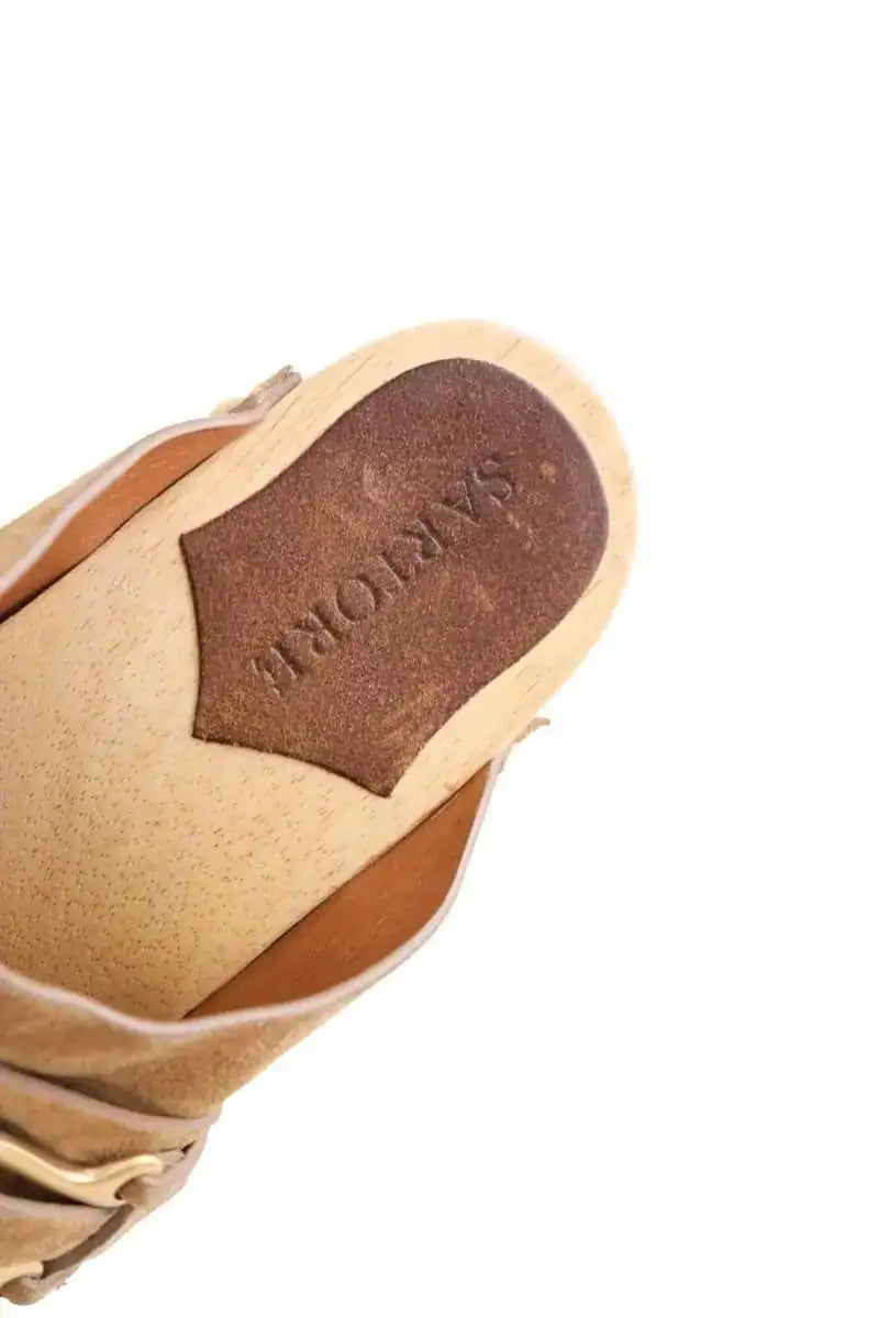 Sabots Sartore Camel en Daim