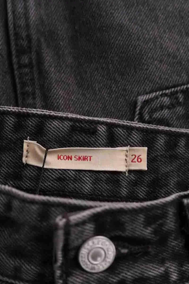 Mini jupe Levi's Gris en Coton