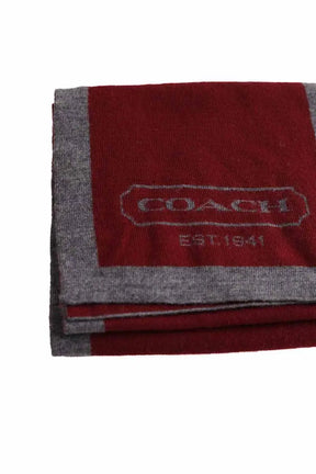 Écharpe Coach Bordeaux en Laine