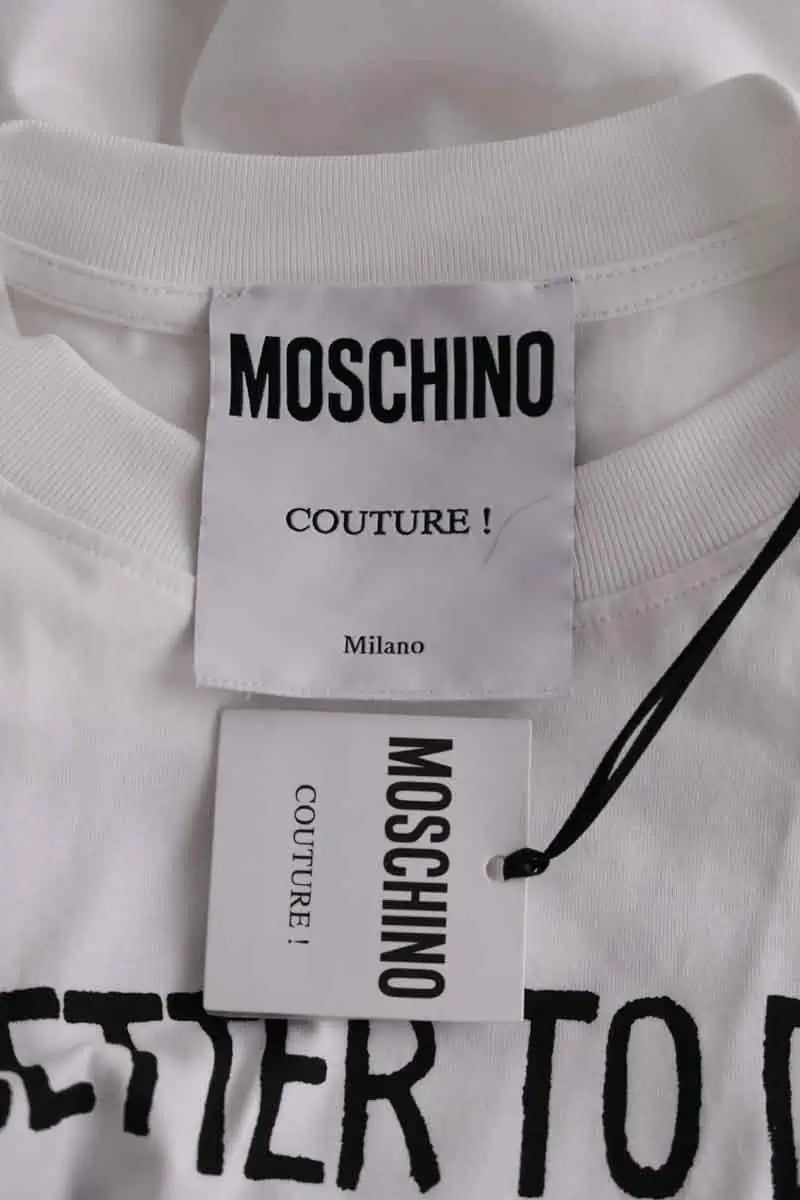 T-shirt Moschino Blanc en Coton