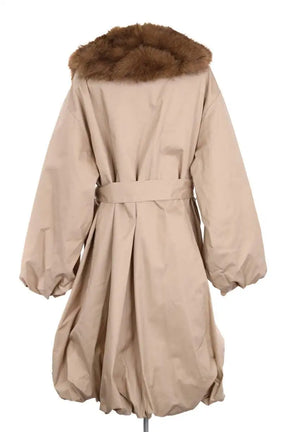 Manteau Rotate Beige en Fausse fourrure