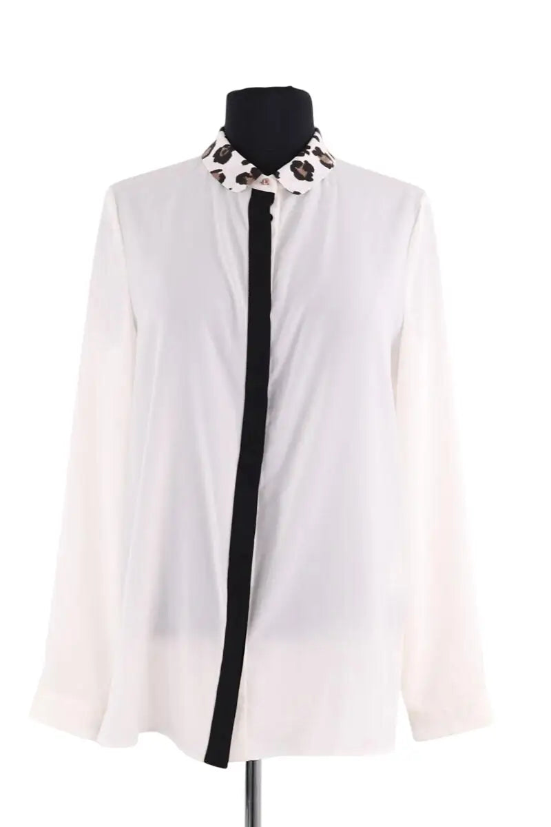 Chemise Claudie Pierlot Blanc en Synthétique, taille M - Seconde Main