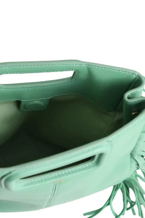 Sac à bandoulière Maje Turquoise en Cuir
