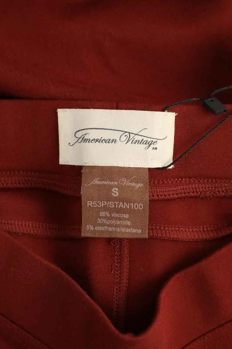 Legging American Vintage Marron en Viscose