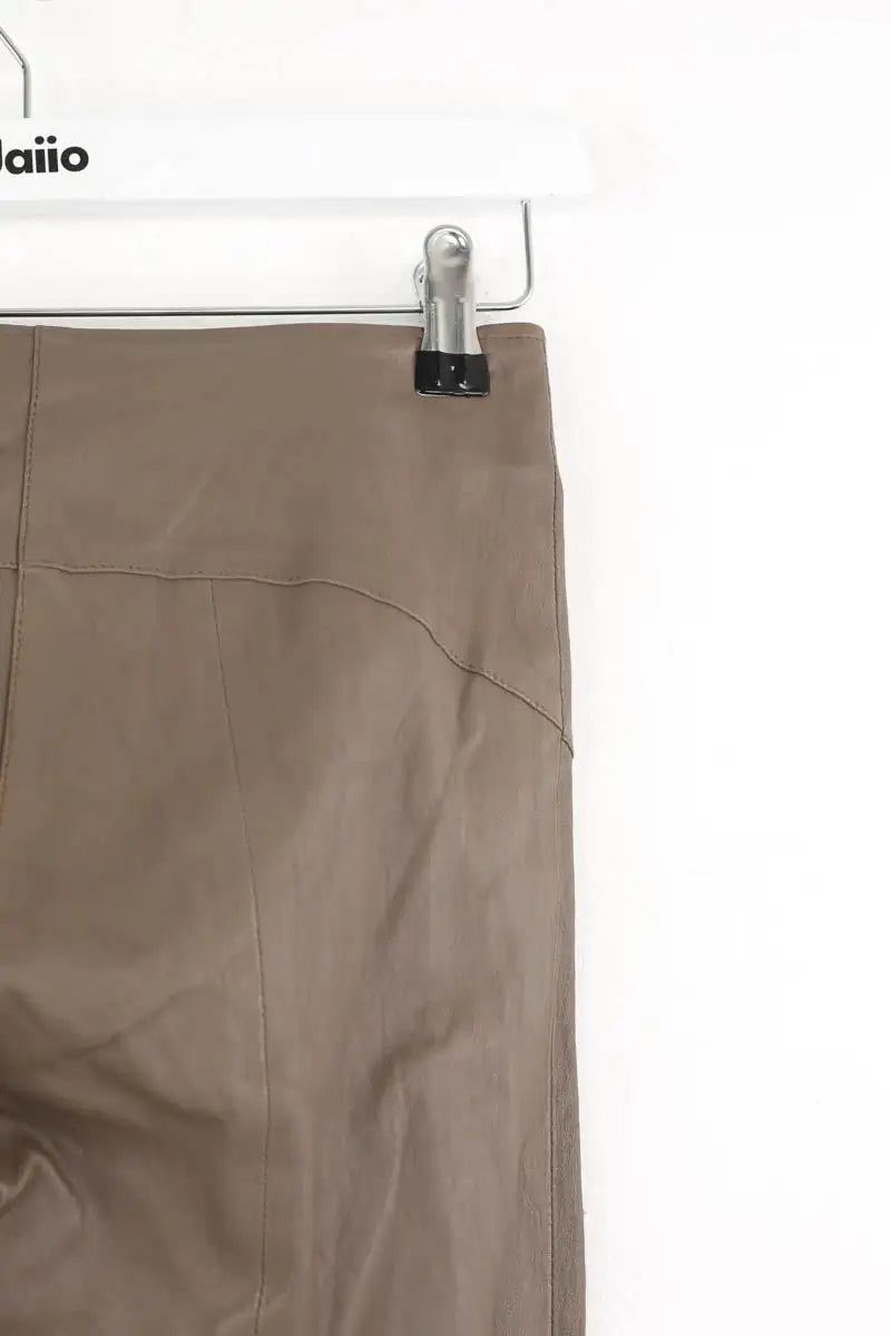 Legging Maison Ullens Marron en Cuir