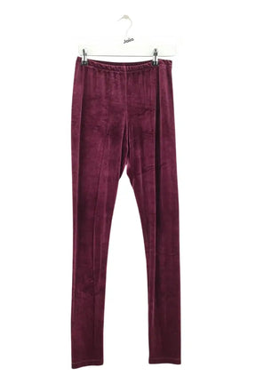 Legging PATTES DE VELOURS Bordeaux en Velours, taille L - Seconde Main