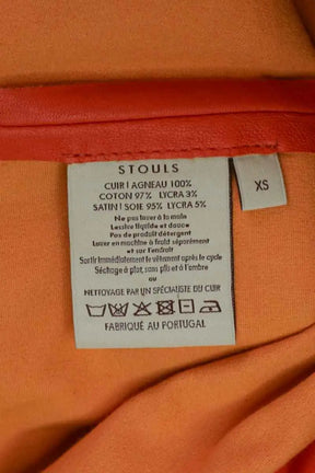 Legging Stouls Orange en Cuir