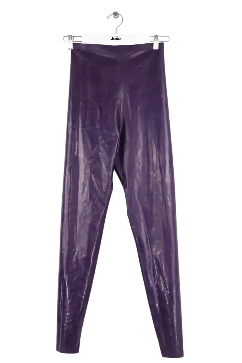 Legging Yves Saint Laurent Violet en Synthétique, taille S - Seconde Main