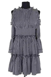 Robe Maje Noir en Viscose, taille S - Seconde Main