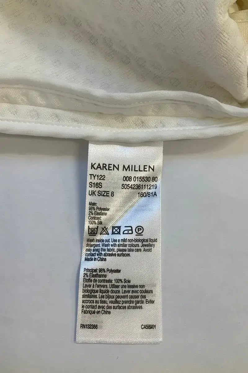 Top sans manche Karen Millen Blanc en Synthétique