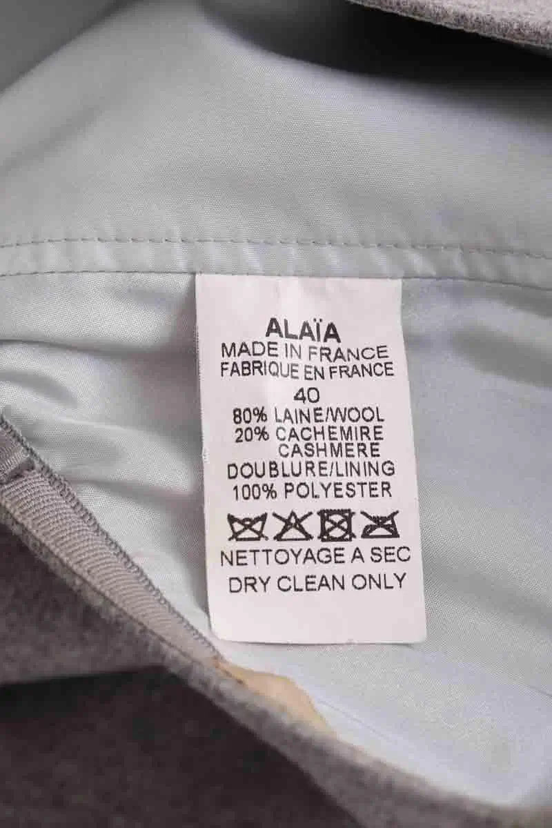 Jupe Alaïa Gris en Laine