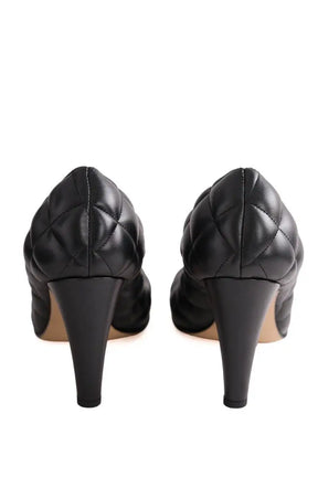 Talons Bottega Veneta Bloc padded pump Noir en Cuir