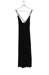 Robe Sandro Noir en Viscose, taille L - Seconde Main