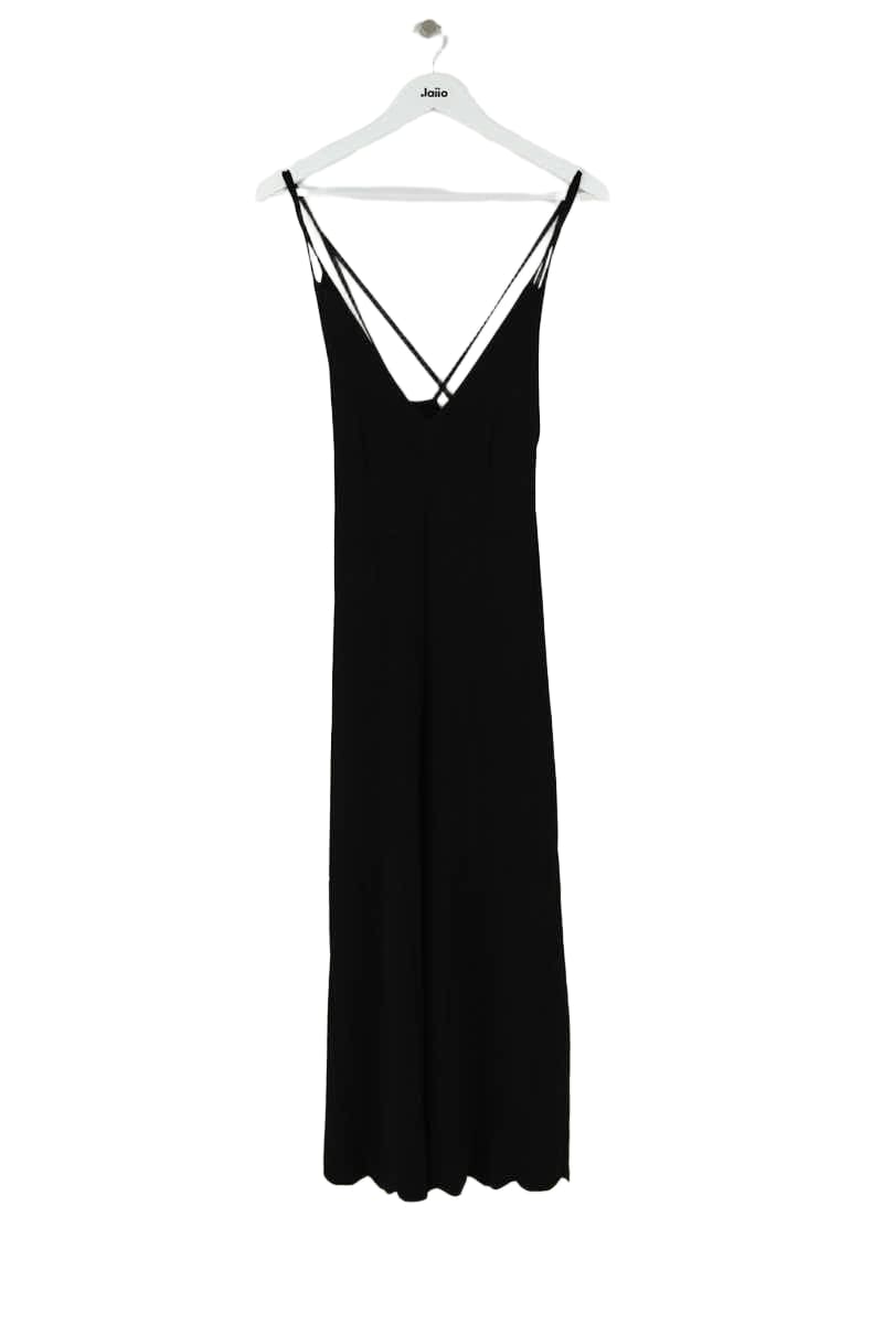 Robe Sandro Noir en Viscose, taille L - Seconde Main