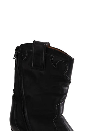 Santiags Free Lance Noir en Cuir