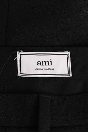 Pantalon droit Ami Noir en Synthétique