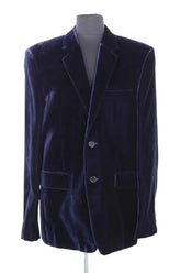 Costume Saint Laurent Marine en Velours, taille L - Seconde Main