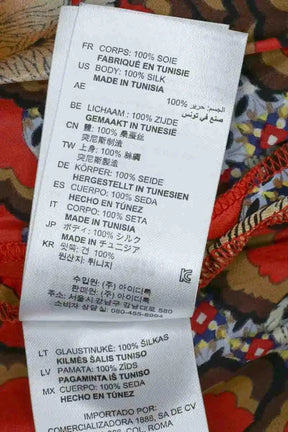 Robe Sandro Rouge en Soie
