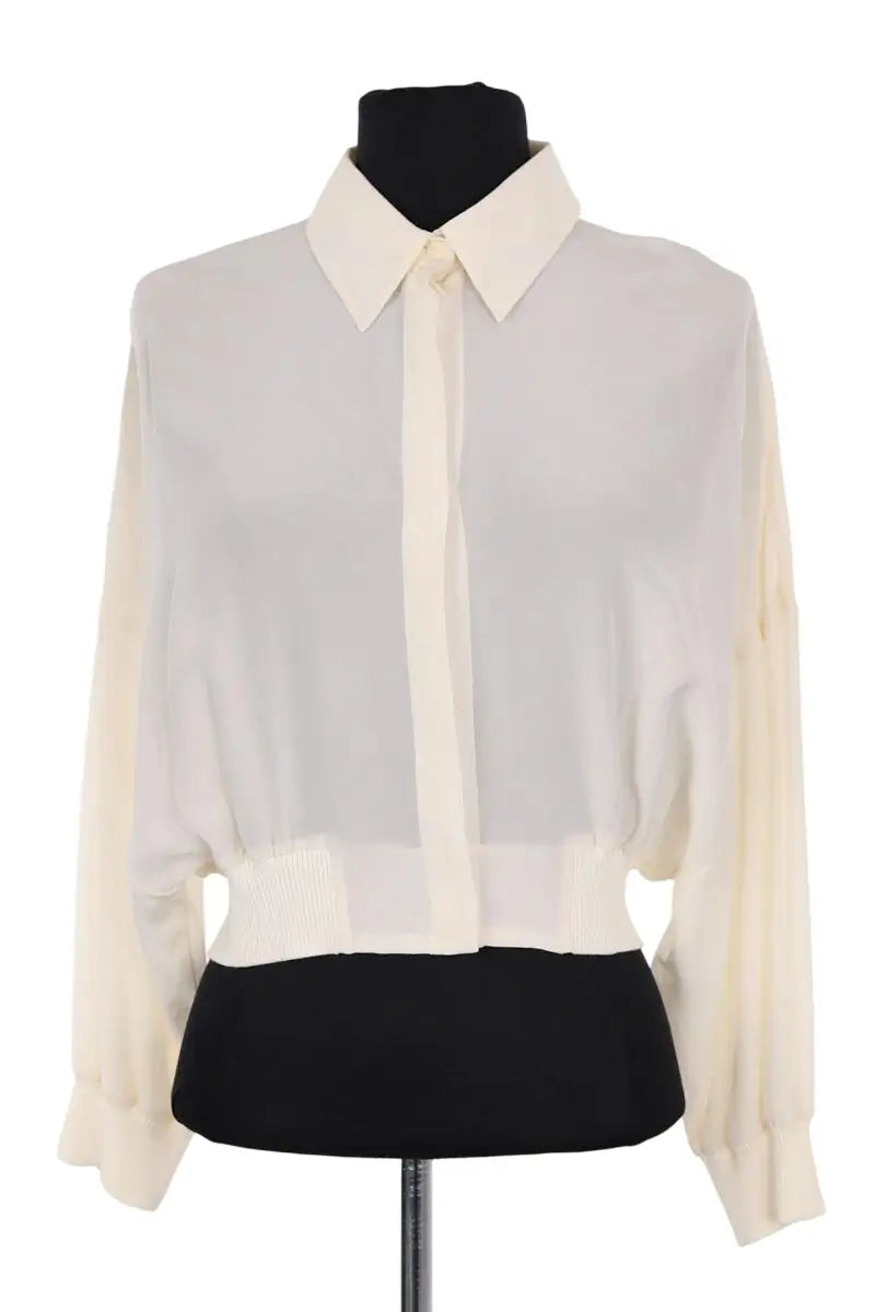 Blouse Pinko Beige en Soie, taille S - Seconde Main
