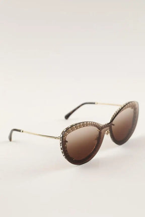 Lunettes de protection Chanel Doré en Plastique