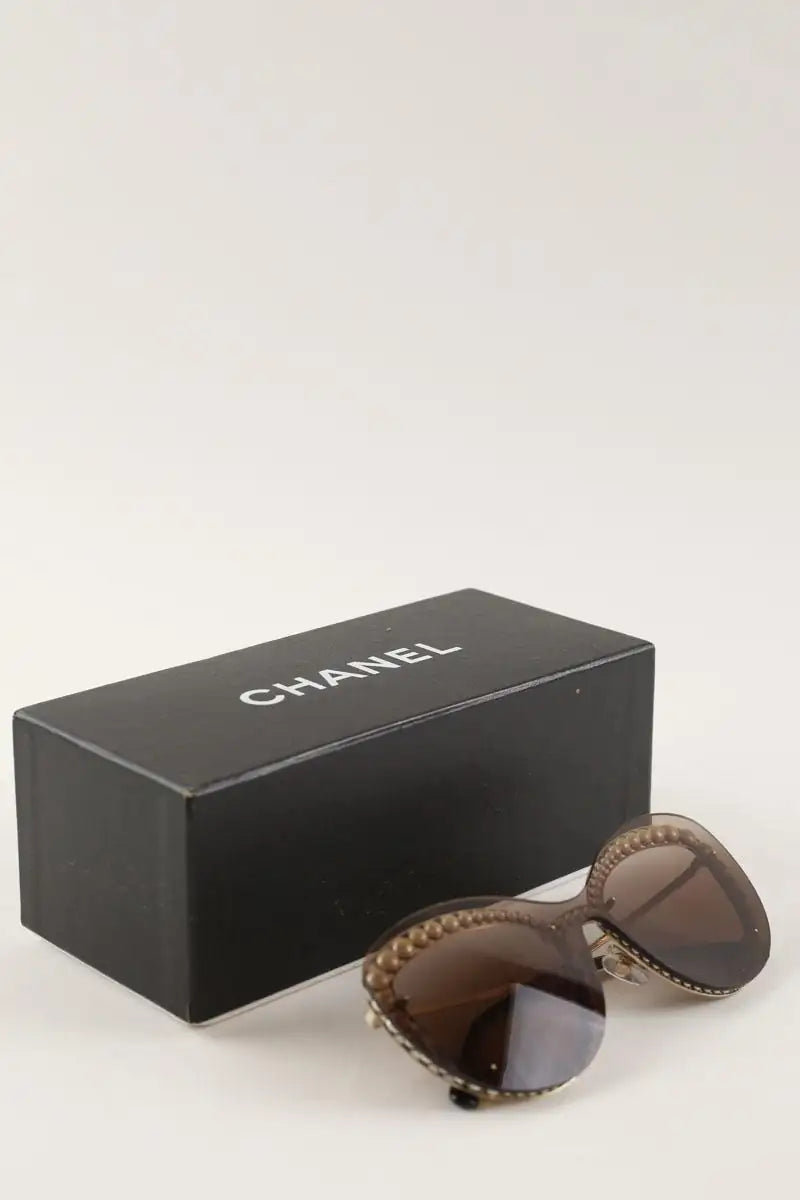 Lunettes de protection Chanel Doré en Plastique