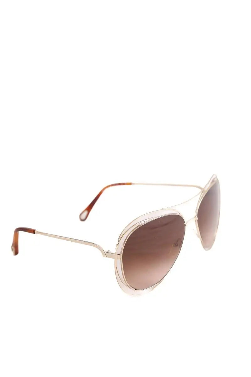 Lunettes de soleil Chloé Marron en Métal