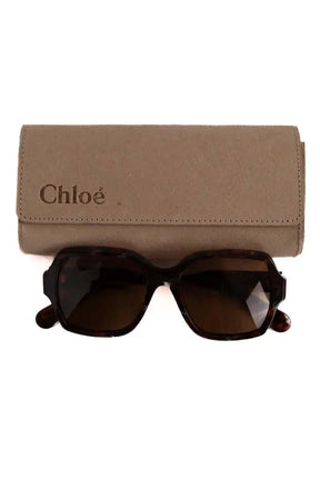 Lunettes de soleil Chloé Marron en Plastique
