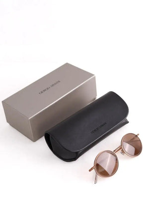 Lunettes de soleil Giorgio Armani Marron en Plastique