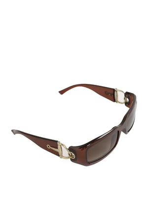 Lunettes de soleil Gucci Marron en Plastique