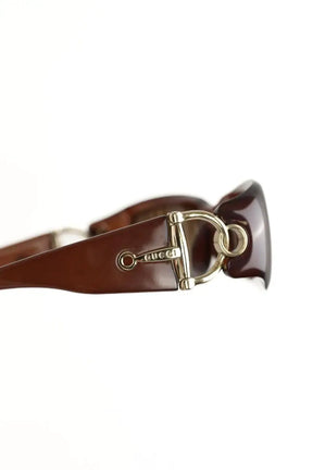 Lunettes de soleil Gucci Marron en Plastique