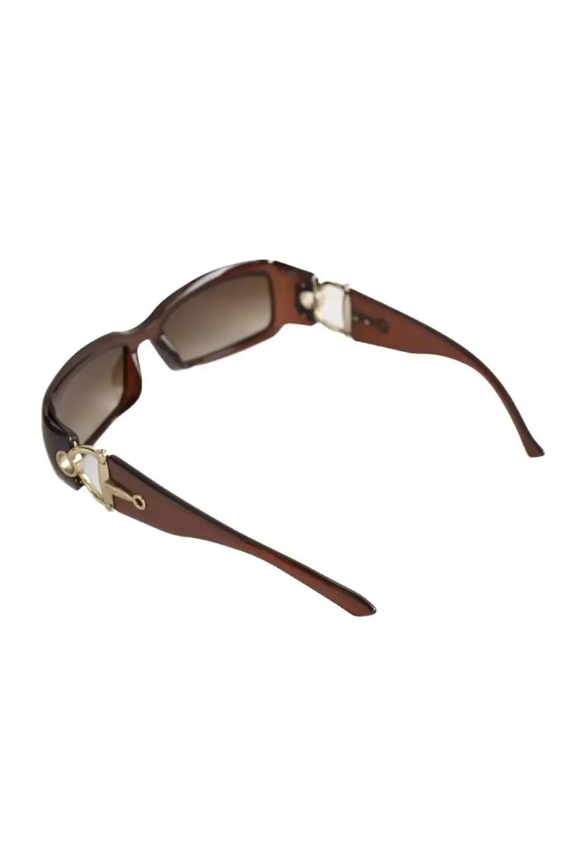 Lunettes de soleil Gucci Marron en Plastique