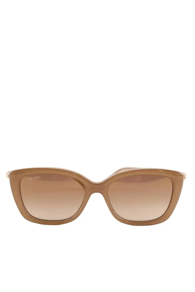 Lunettes de soleil Jimmy Choo Beige en Plastique - Seconde Main