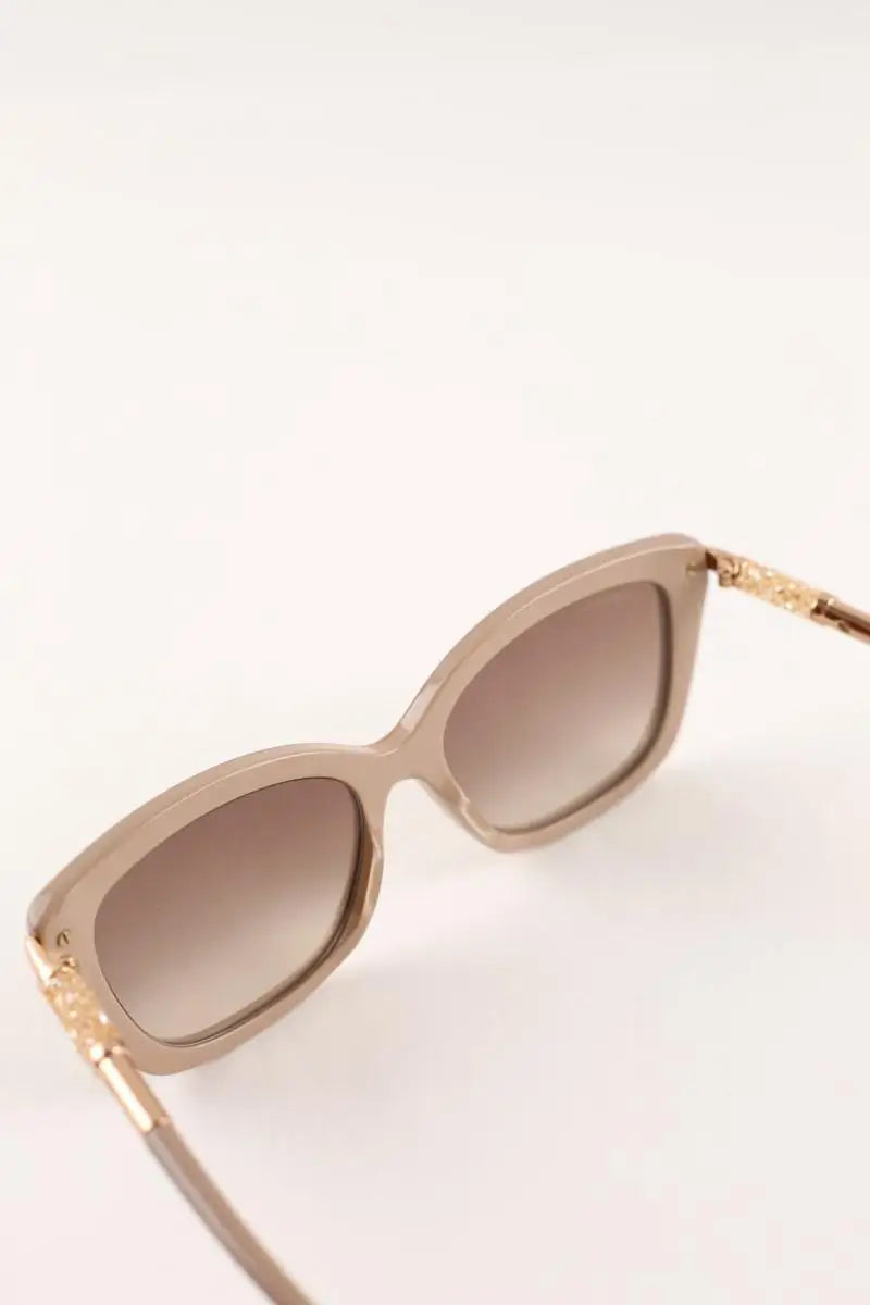 Lunettes de soleil Jimmy Choo Beige en Plastique