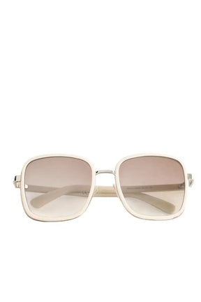 Lunettes de soleil Jimmy Choo Blanc en Plastique - Seconde Main