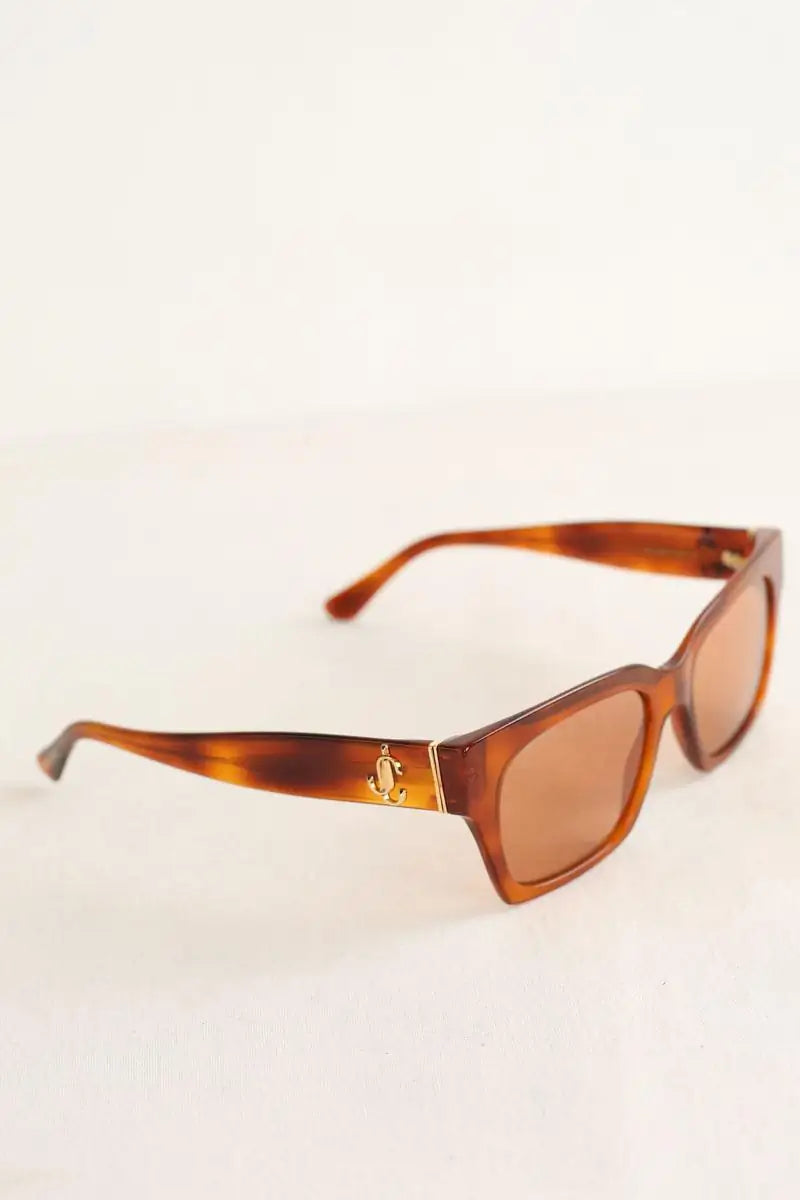 Lunettes de soleil Jimmy Choo Marron en Plastique