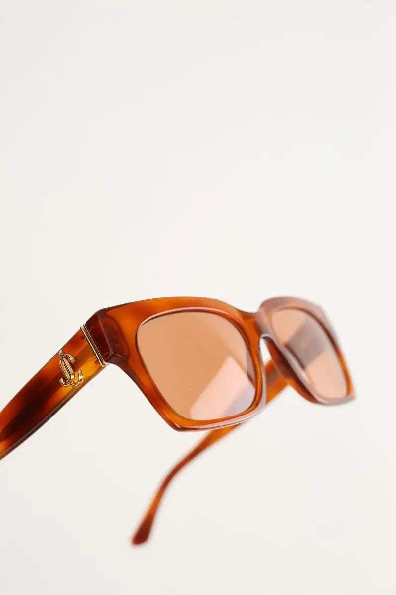 Lunettes de soleil Jimmy Choo Marron en Plastique