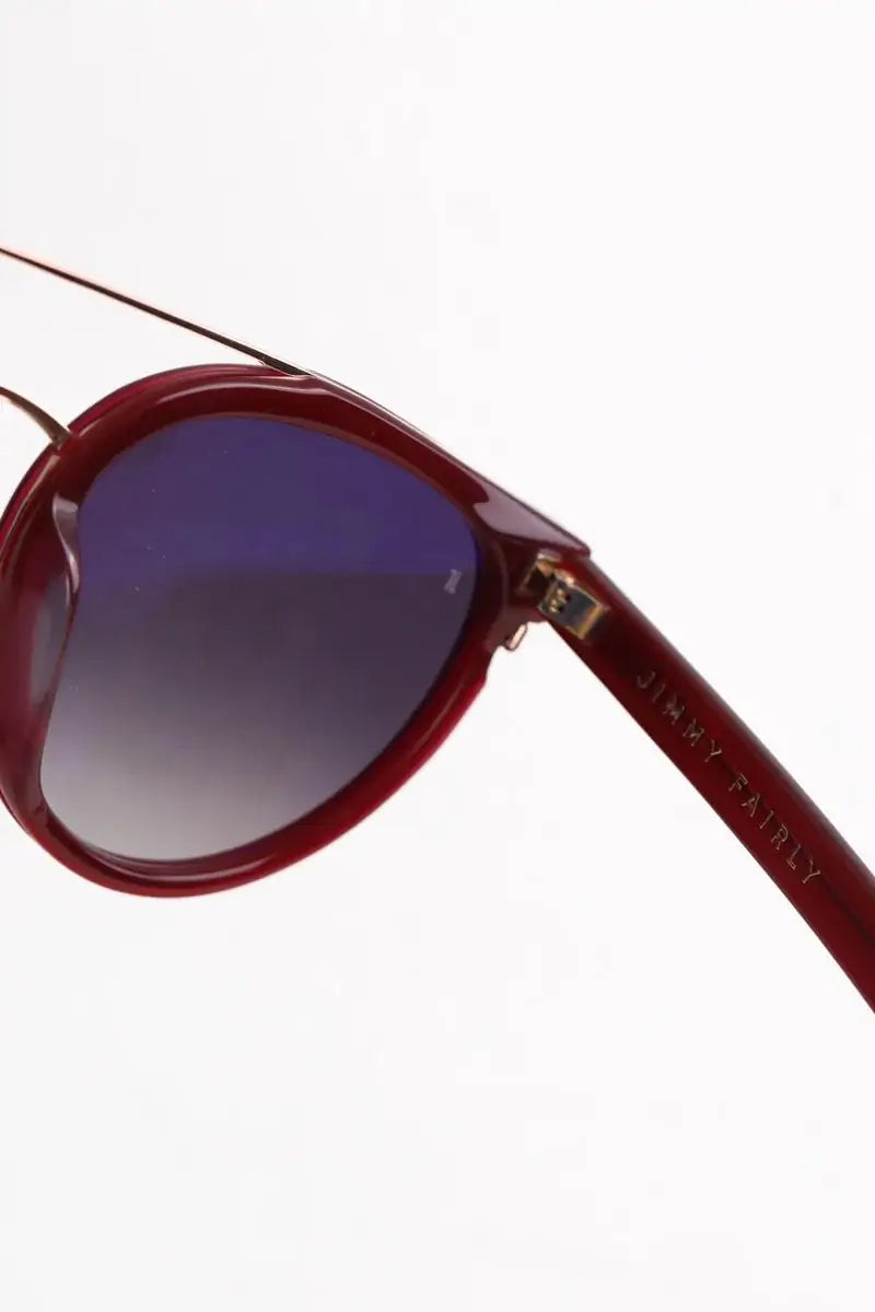 Lunettes de soleil Jimmy Fairly Bordeaux en Plastique