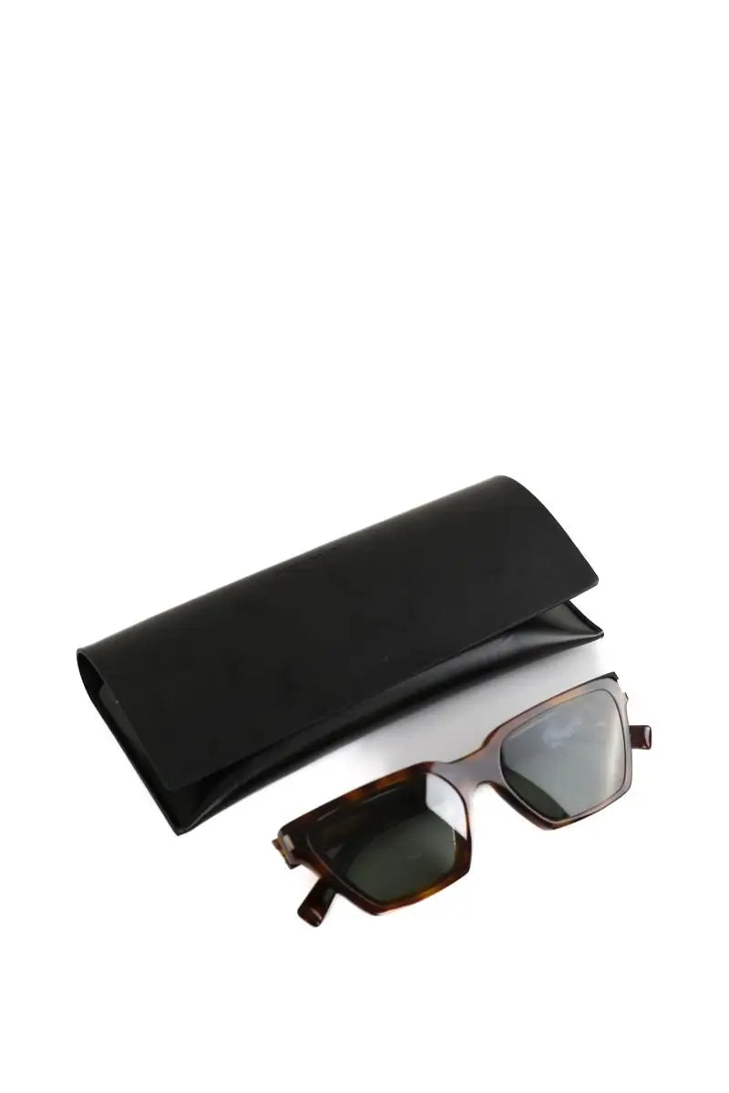 Lunettes de soleil Saint Laurent Marron en Plastique