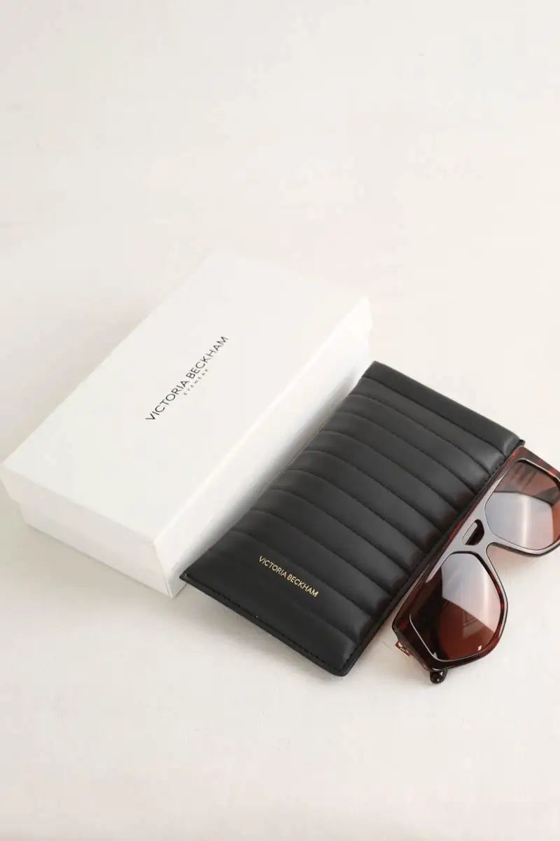 Lunettes de soleil Victoria Beckham Marron en Plastique