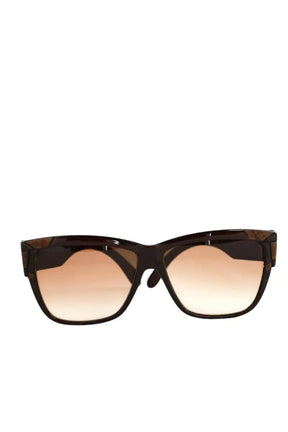 Lunettes de soleil Yves Saint Laurent Marron en Plastique - Seconde Main