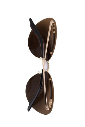 Lunettes rétro Dior Marron en Métal